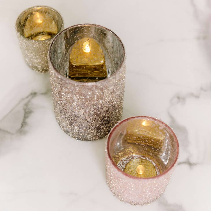 Weddingstar Inc. - Wholesale Candle Holder - Sugar Frosted Tealight Candle Holders - Set of 63