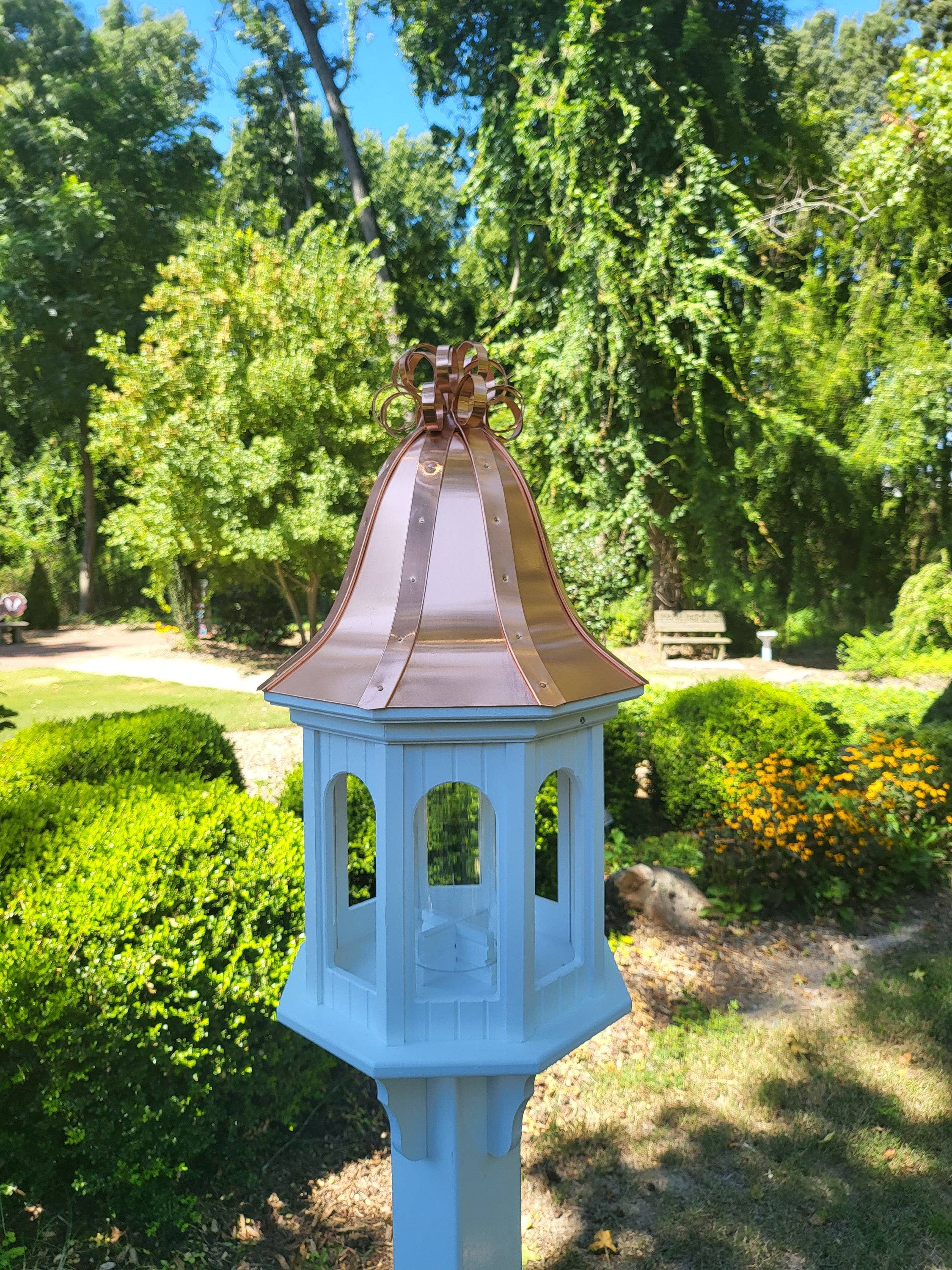 Better Crafter - Wholesale Bird Feeder - Copper Roof Bird Feeder Large, 8 Sided Octagon, Premium Feeding Tube, Roof Options6
