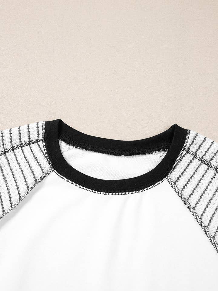 Black Rodeo Cowboy Print 3/4 Sleeve Western Tee for wholesale on Faire
