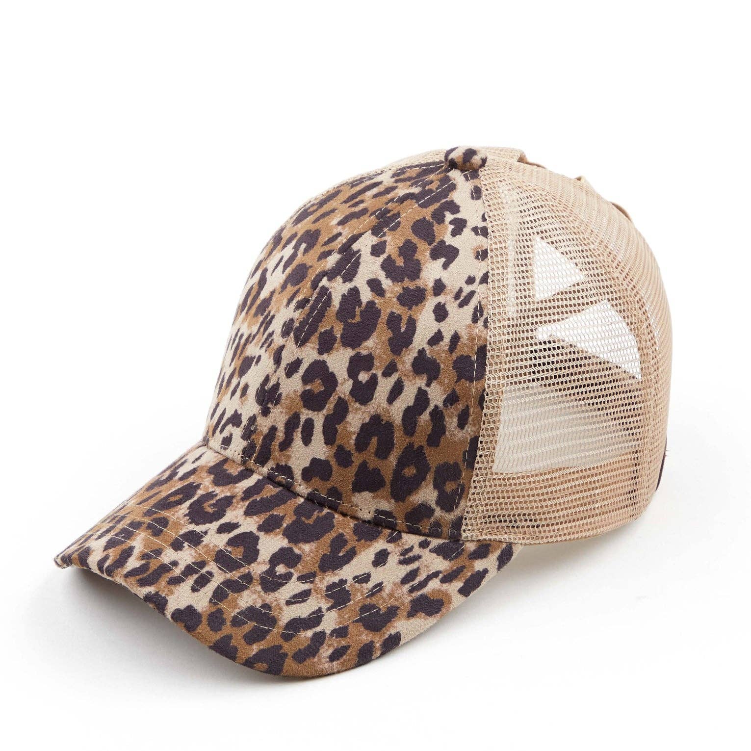 Truly Contagious - Wholesale Ponytail Cap - Women's - CC Faux Suede Leopard Hat ( BT-44 ) (BT-777)4