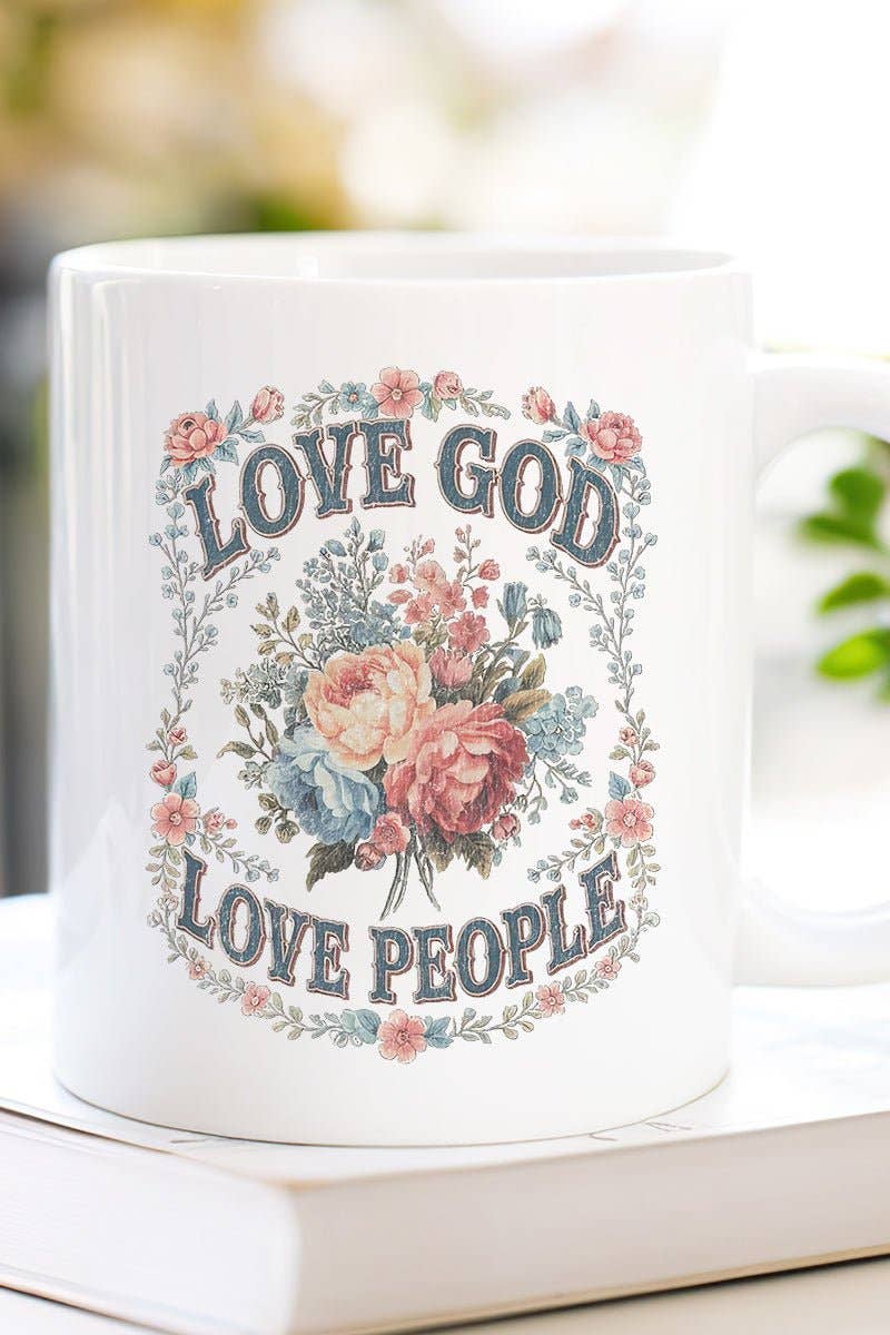 Wholesale Accessory Market - Vente Tasse à café - Mug en céramique Vintage Love God Love People