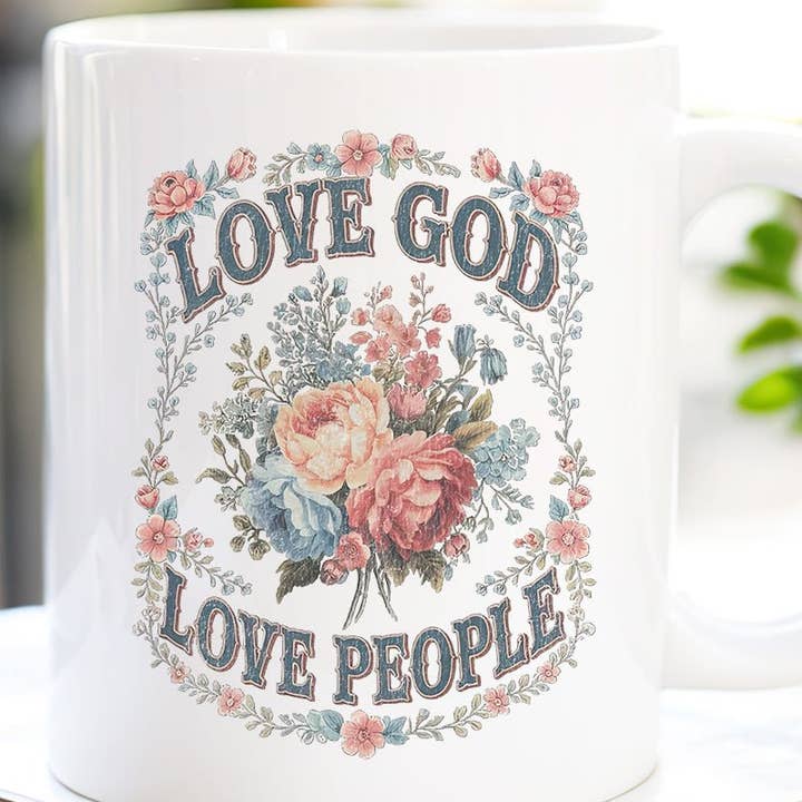 Wholesale Accessory Market - Vente Tasse à café - Mug en céramique Vintage Love God Love People0
