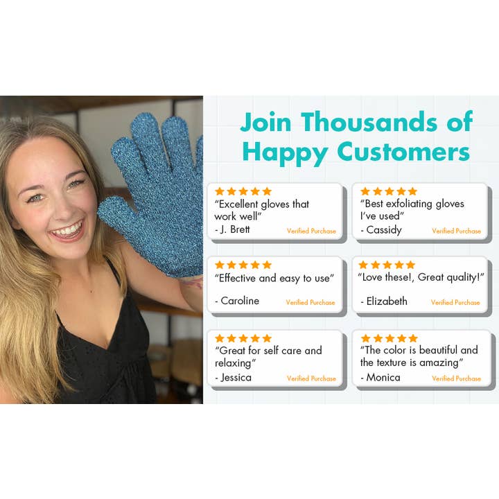 Beauty By Earth - Wholesale Exfoliating Gloves/Mitts - Exfoliating Shower Gloves - (Pack of 4 Gloves)9