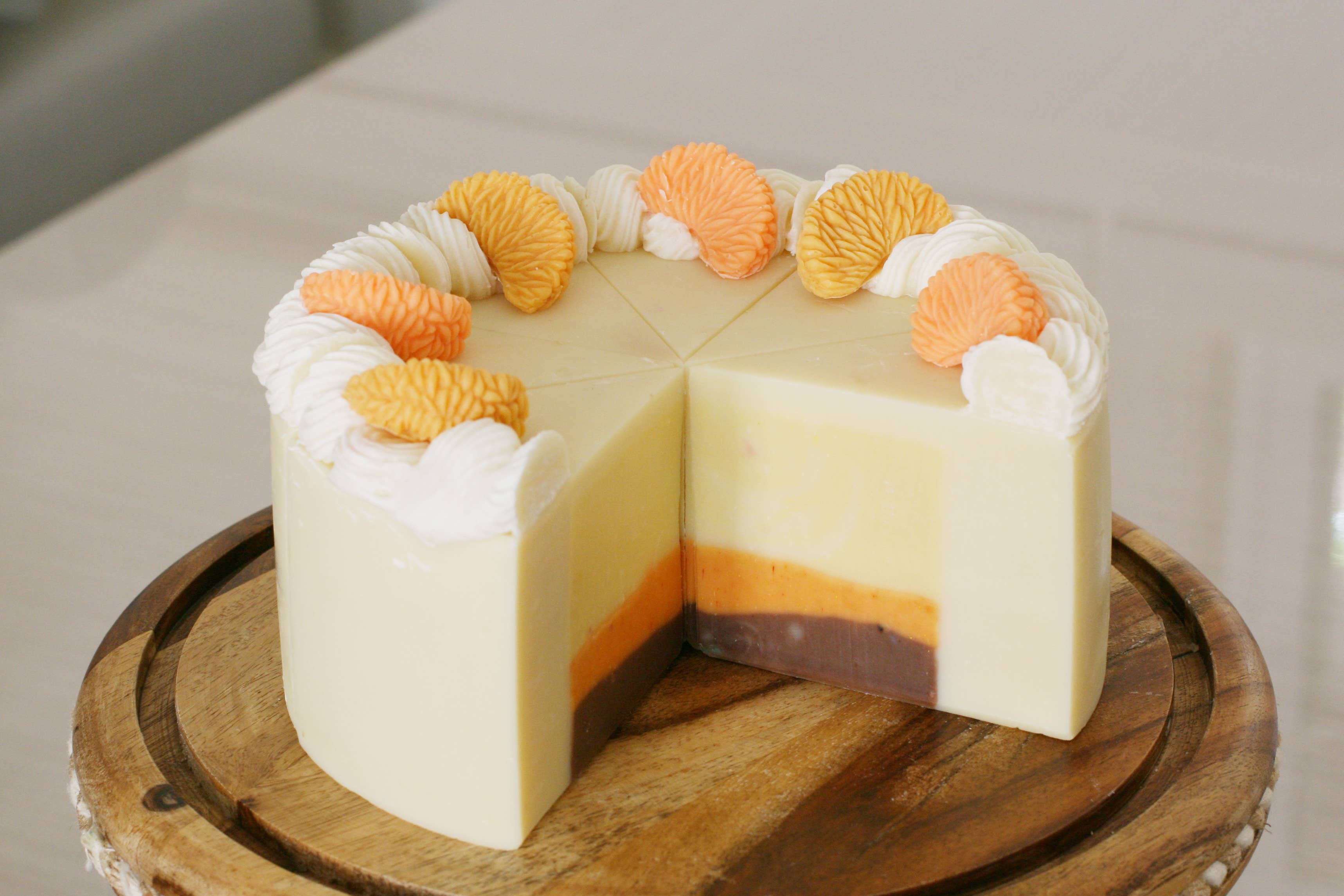 One Leaf Soap - Wholesale Bar Soap - Orange Soap Cake (Orange)3