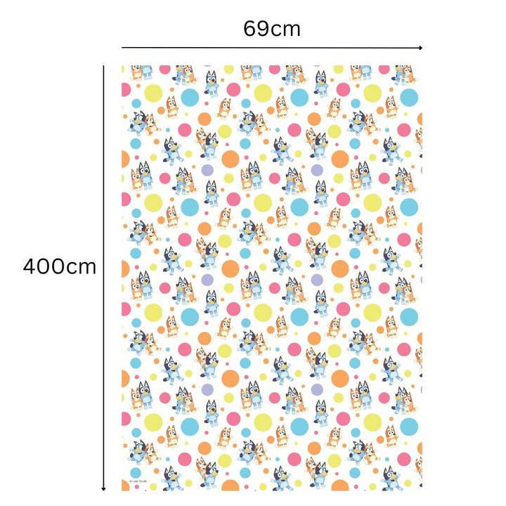 Bluey 4m Roll Wrapping Paper for wholesale by Danilo Promotions Ltd