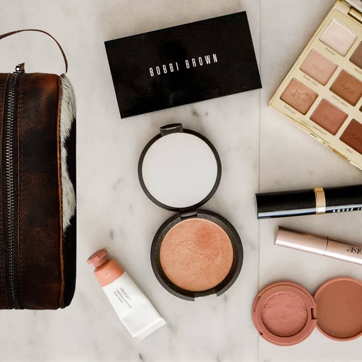 Kit Dopp de piel de vacuno, neceser de cuero, bolsa de viaje para venta al por mayor de DS Leather Studio