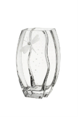 India Handicrafts Inc - Wholesale Vase - Swarovski Crystal Oval Vase with Corner-Cut Design1