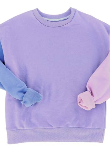 H&H PRE - ORDER Kids Color Block Crewneck - Ships Nov 20 for wholesale by Heart and Harper