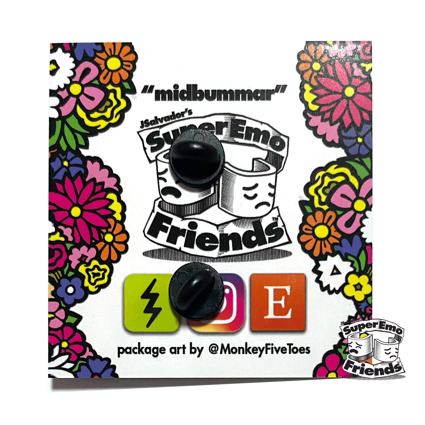 SuperEmoFriends - Wholesale Lapel Pin/Button - SuperEmoUnbearable Enamel Pin2