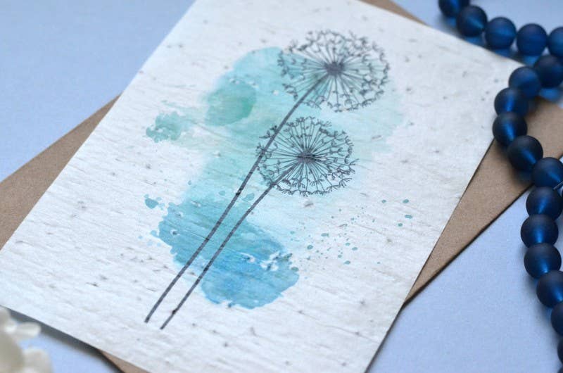 Carte À Pousser – wholesale Vardagliga hälsningskort – Planterbart kort Maskros1