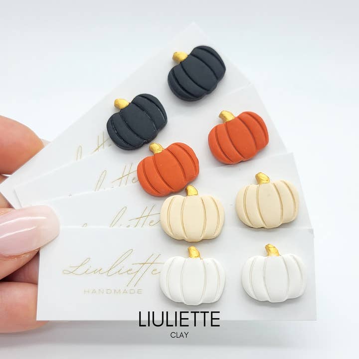 Classic Pumpkin studs for wholesale by Liuliette Handmade