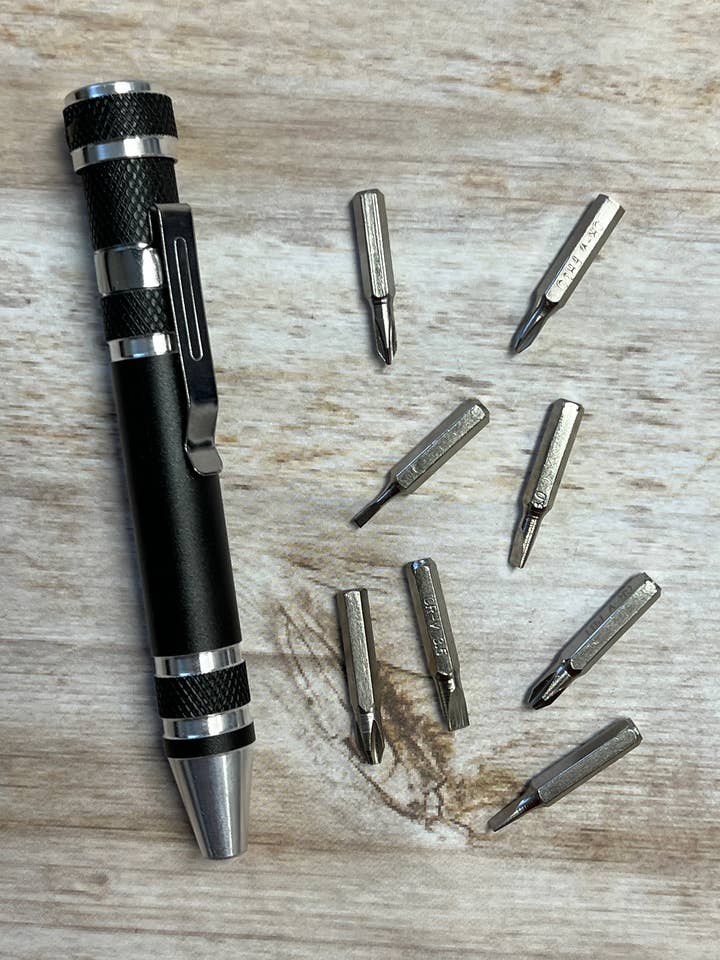 8 in 1 Pen Style Screwdriver for wholesale by KW Laser Supplies