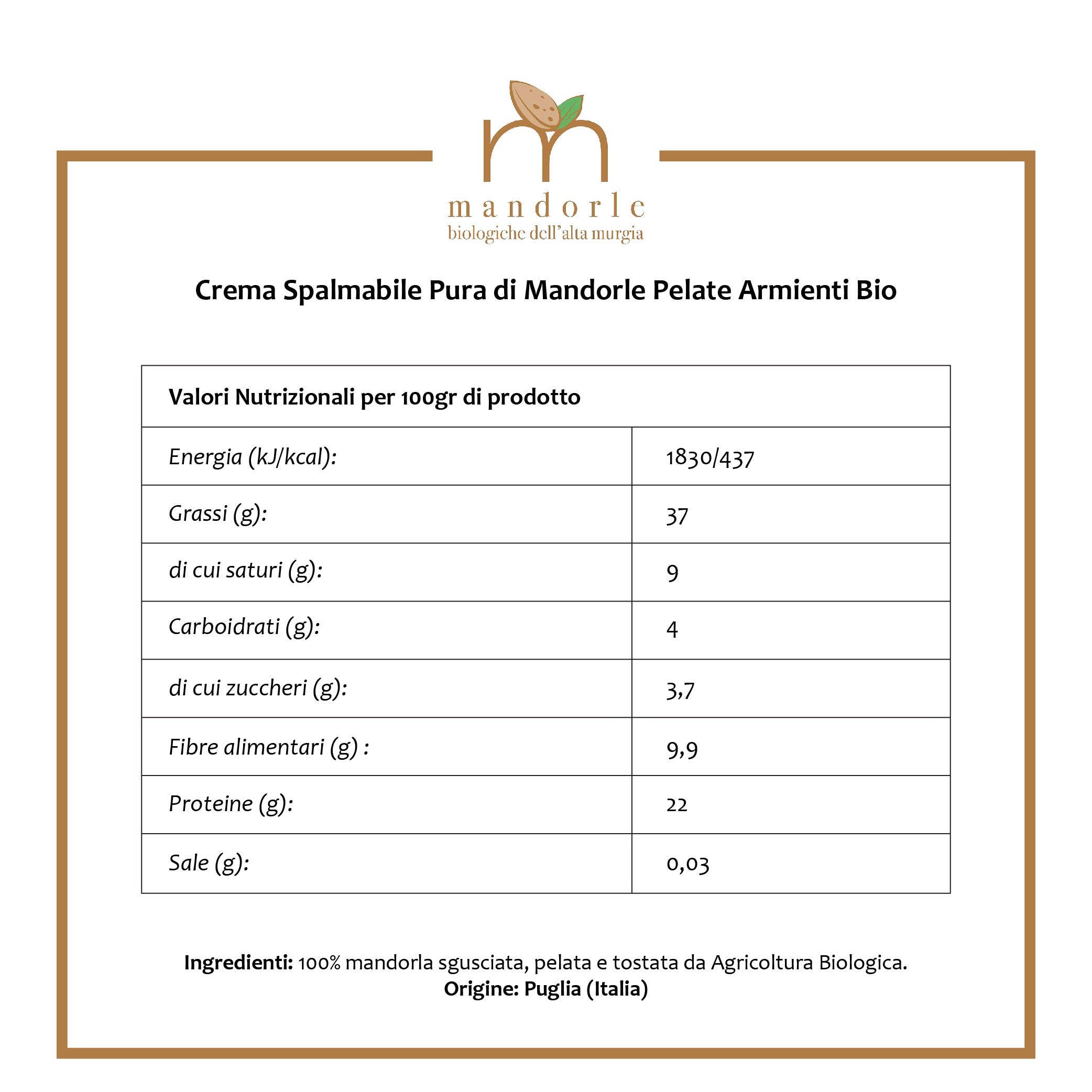 ArmientiBio - Wholesale Preserves - Pure Peeled Almond Spread 200gr3