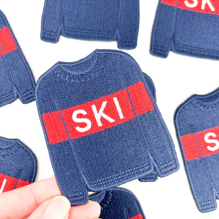 Field Trip Threads - Wholesale Patch - Ski Sweater Patch | Winter Sports Embroidered Iron On Patch 3