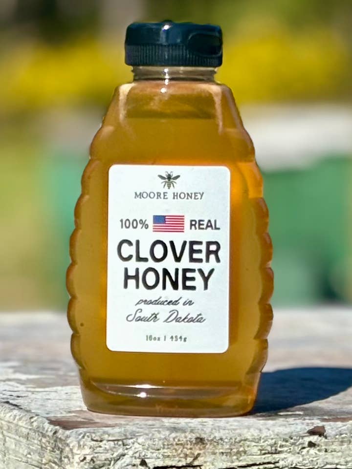 South Dakota Clover Honey 16oz for wholesale by Moore Honey