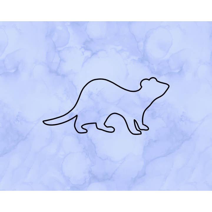 Ferret Outline Decal (2") for wholesale by Sticking with You
