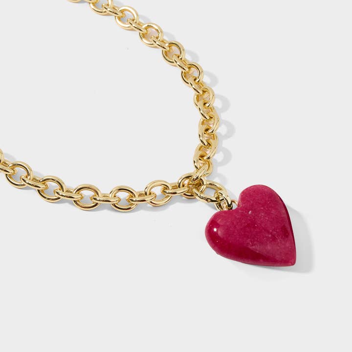 Allie + Bess - Wholesale Jewelry Set - Kira and Stone Heart Charm Set3