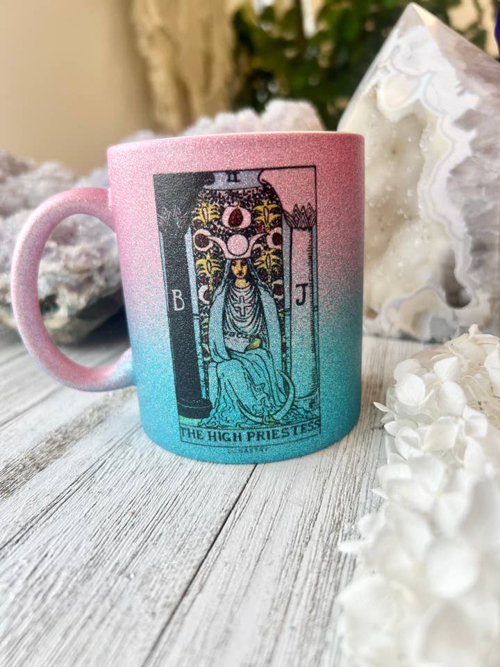 Pink/Blue Tarot Mug for wholesale by Lunastry