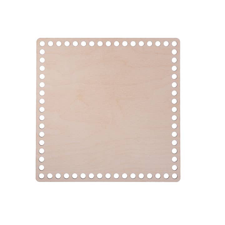 YourHobbyTools - Wholesale Knitting/Crochet Supplies - SQUARE wooden crochet basket bases with 8mm holes.5