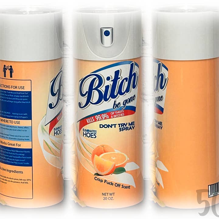 Bitch Be Gone Orange Tumbler for wholesale by 5C's Wholesale