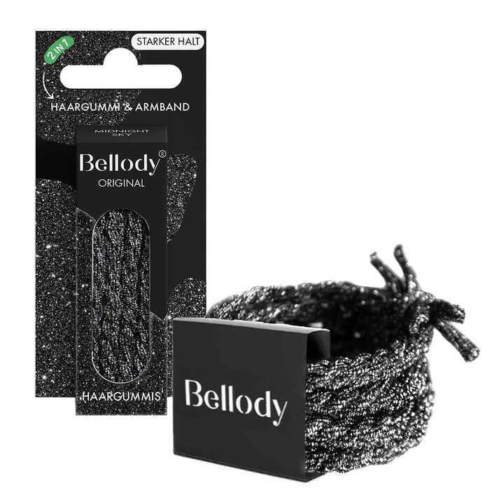 Hair Ties Glitter - Bellody® (4 Pieces - Midnight Sky) for wholesale by Bellody GmbH