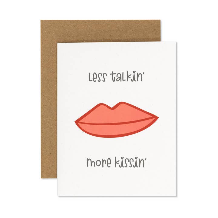Moins Talkin' More Kissin' Carte pour la vente par The Crafter Way