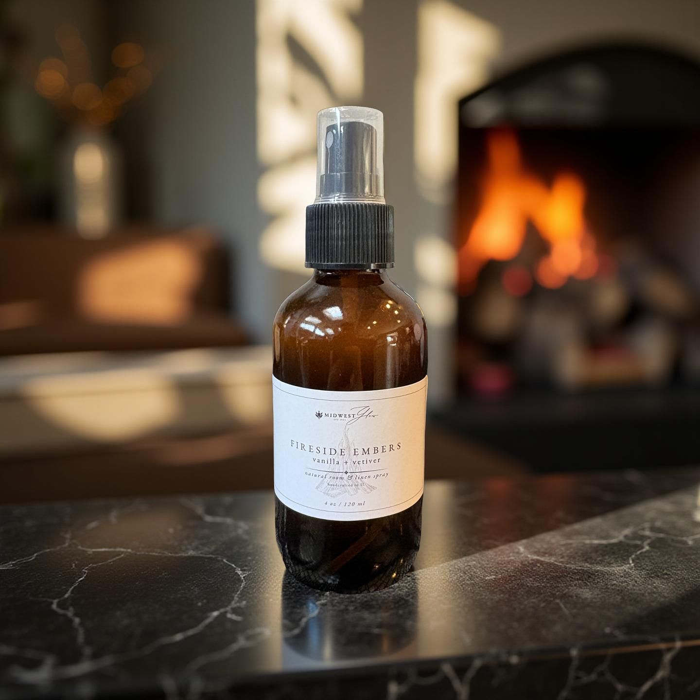 Midwest Glow - Wholesale Room & Linen Spray - Fireside Embers Room Spray1