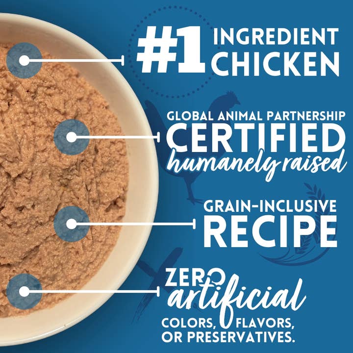 Tender & True Pet Nutrition - Wholesale Pet Food - Cat - Chicken & Brown Rice Pate for Cats (Case of 24)