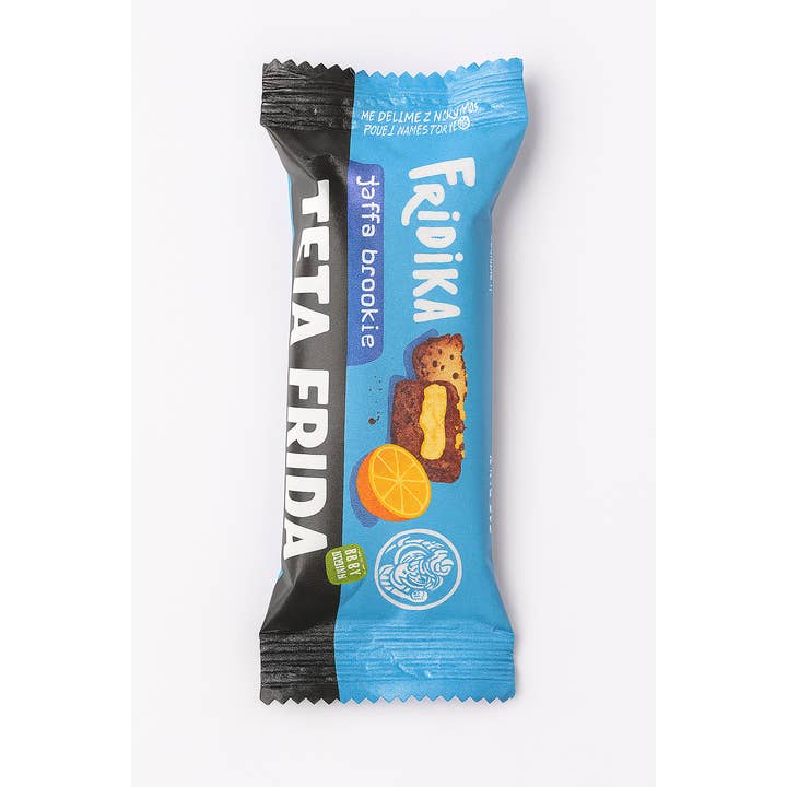 Fridika Jaffa Brookie Chocolate Bar – 20x49g for wholesale by SureShot