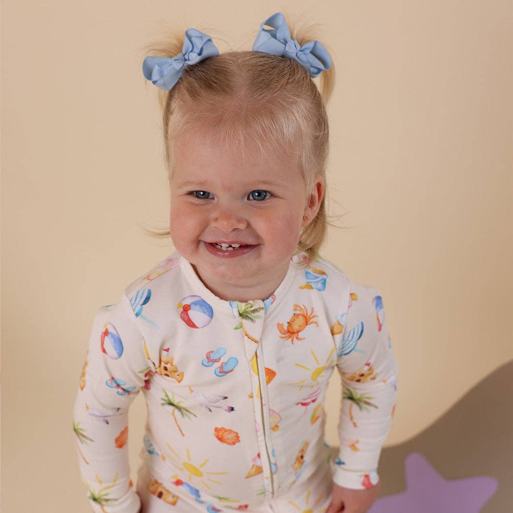 Snuggle Hunny - Wholesale Jumpsuit – Baby - Beach Fun Organic Snugglesuit Convertible Romper6