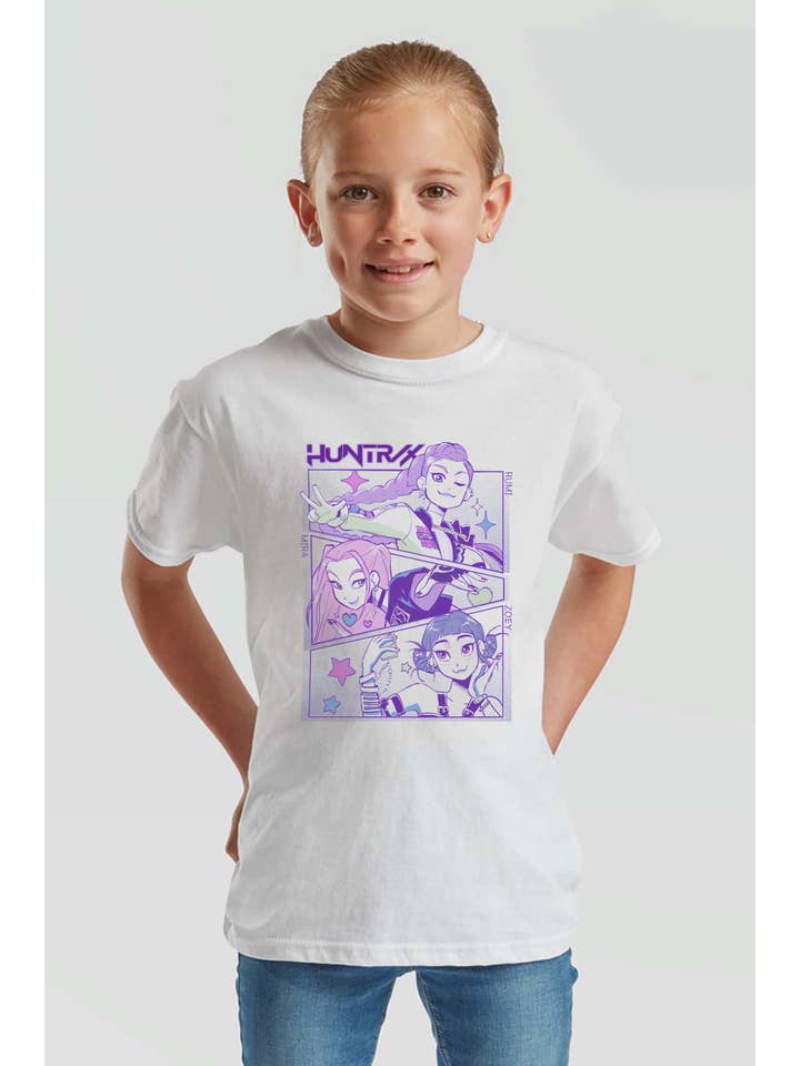 Missi Clothing – wholesale Screen-printed t-shirt – Kids – Kids Huntrix K-pop Anime Printed T-Shirt5