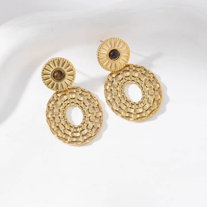 Lovelika - Wholesale Dangle Earrings - Round drop earrings - Coralie1