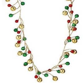 Ghirlanda di palline Glitter Mix Vp da 62" rossa e verde e oro MTX63864 per la vendita all'ingrosso da parte di Trendy tree