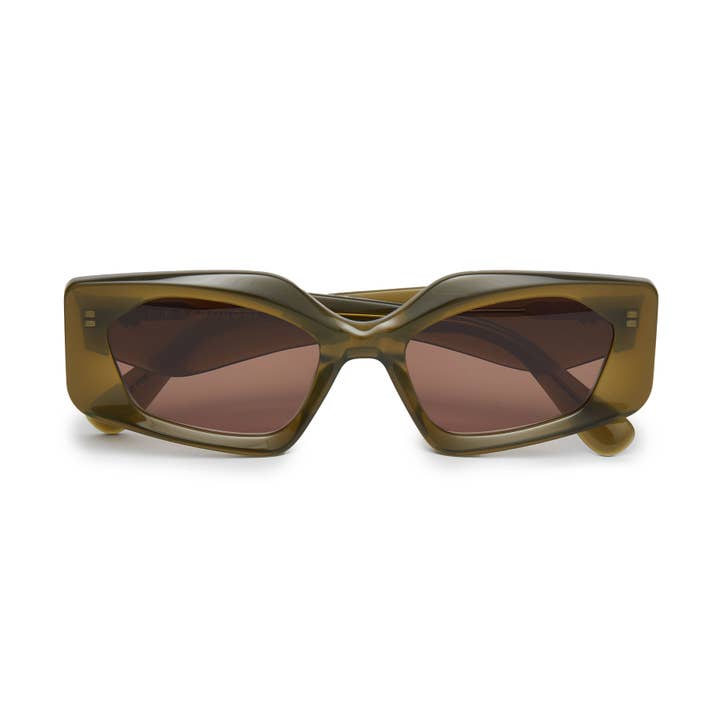 Lele Sadoughi – Großhandel Sonnenbrille/Brille – Baby – OLIVGRÜNE MELROSE-SONNENBRILLE