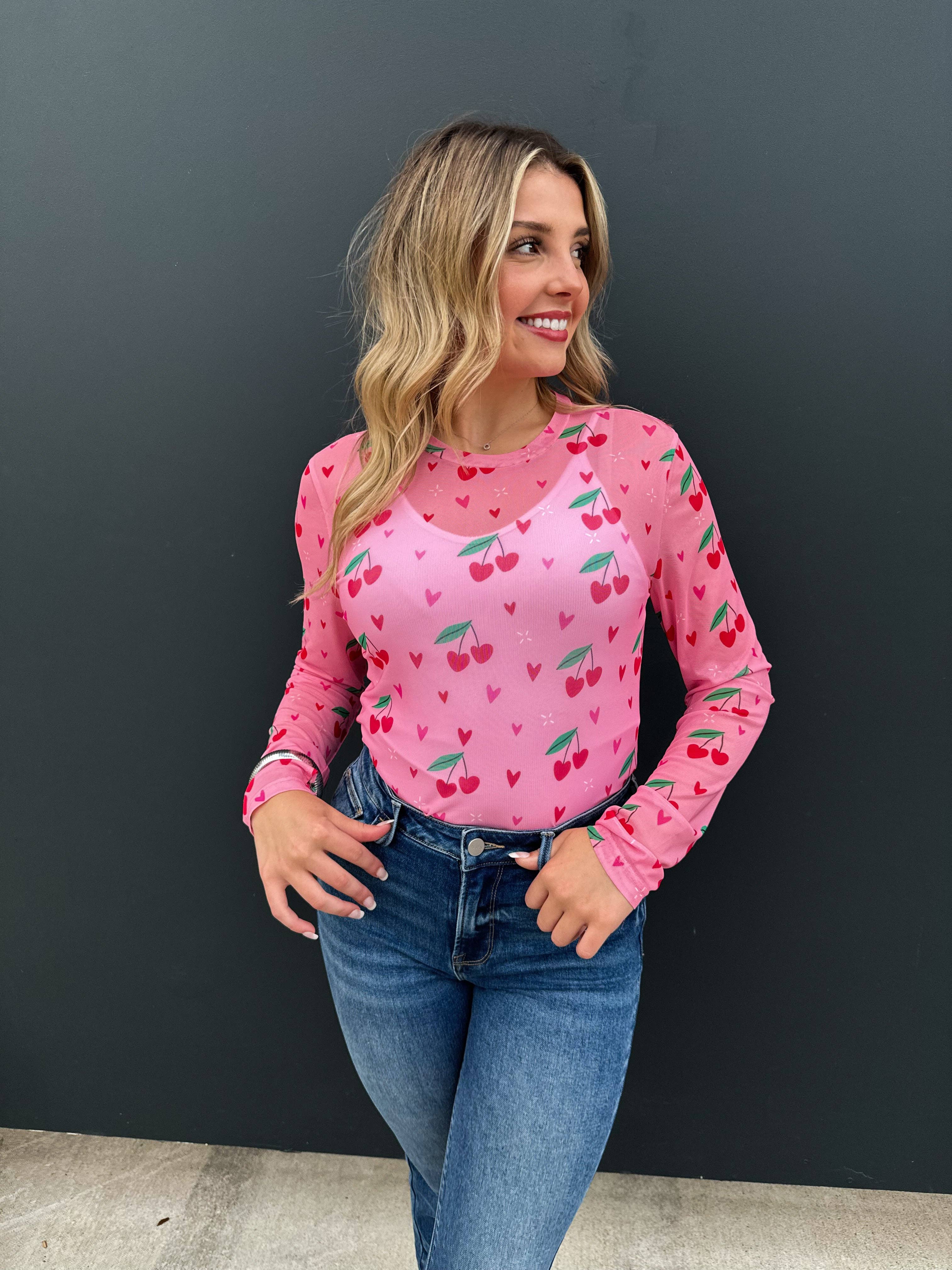 BLAKELEY - Wholesale Knit Top - Women's - VALENTINES DRESS IT UP MESH TOPS4