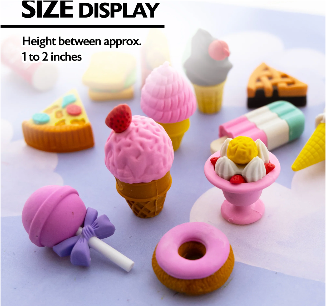 Luna Office Supply -  Everyday Essential - Wholesale Eraser - Snack Shop 3D Eraser Sets3