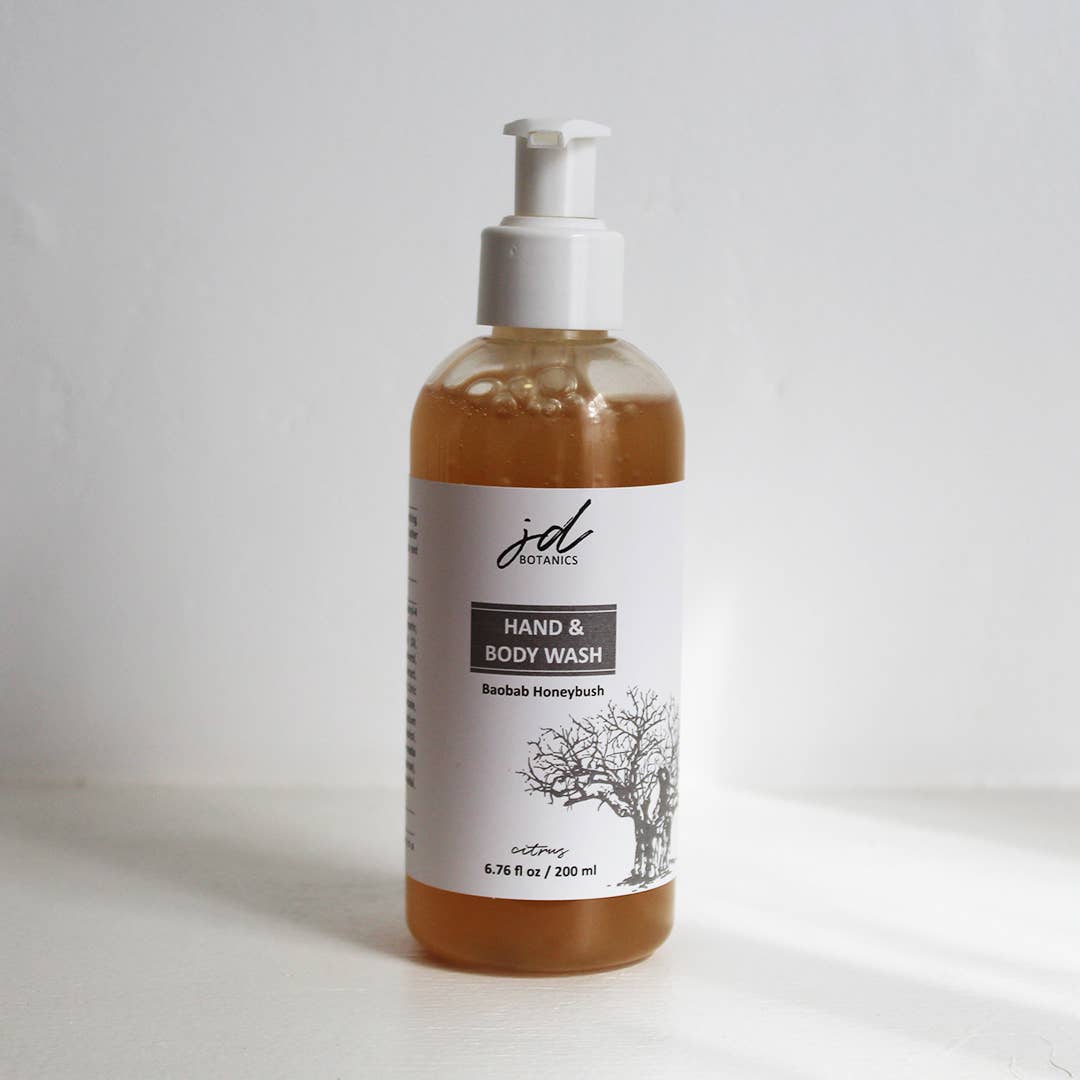 JDBotanics - Vente Lotions corporelles/Gels douches - savon liquide baobab et honeybush (6,76 fl oz/200 ml)6