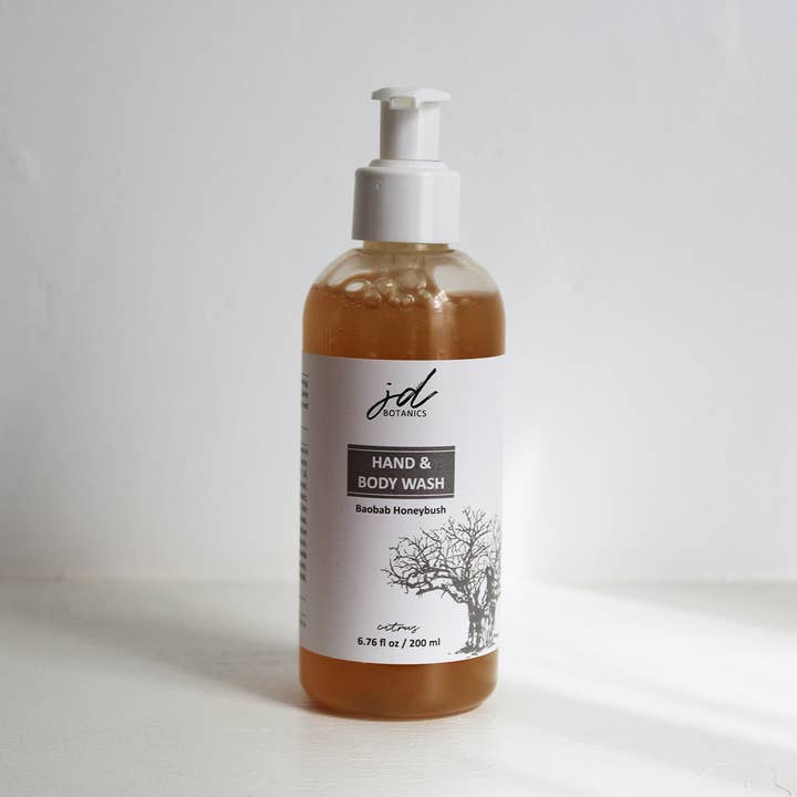 JDBotanics - Vente Lotions corporelles/Gels douches - savon liquide baobab et honeybush (6,76 fl oz/200 ml)6
