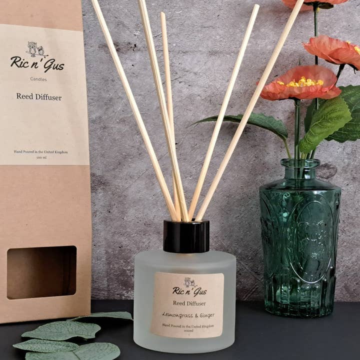 Difusor de capim-limão e gengibre por atacado de Ric n'Gus Candles