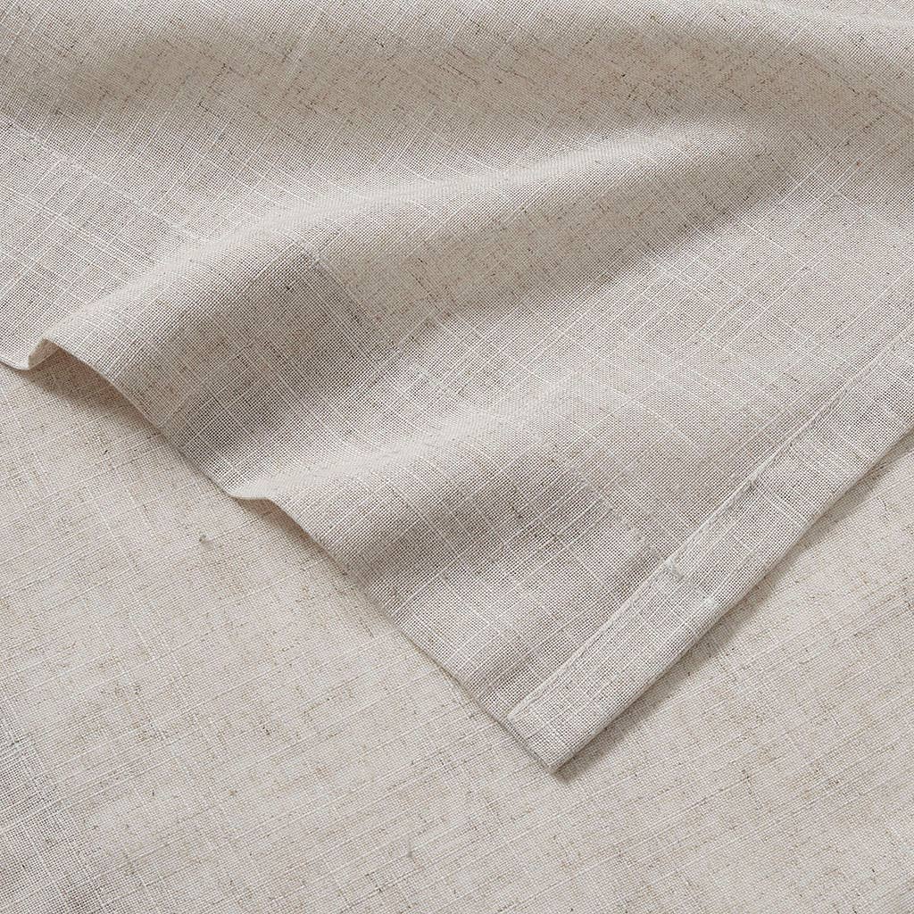 Olliix - Vente Rideaux - Paire de panneaux de rideaux en mélange de lin à filtration légère, naturel9