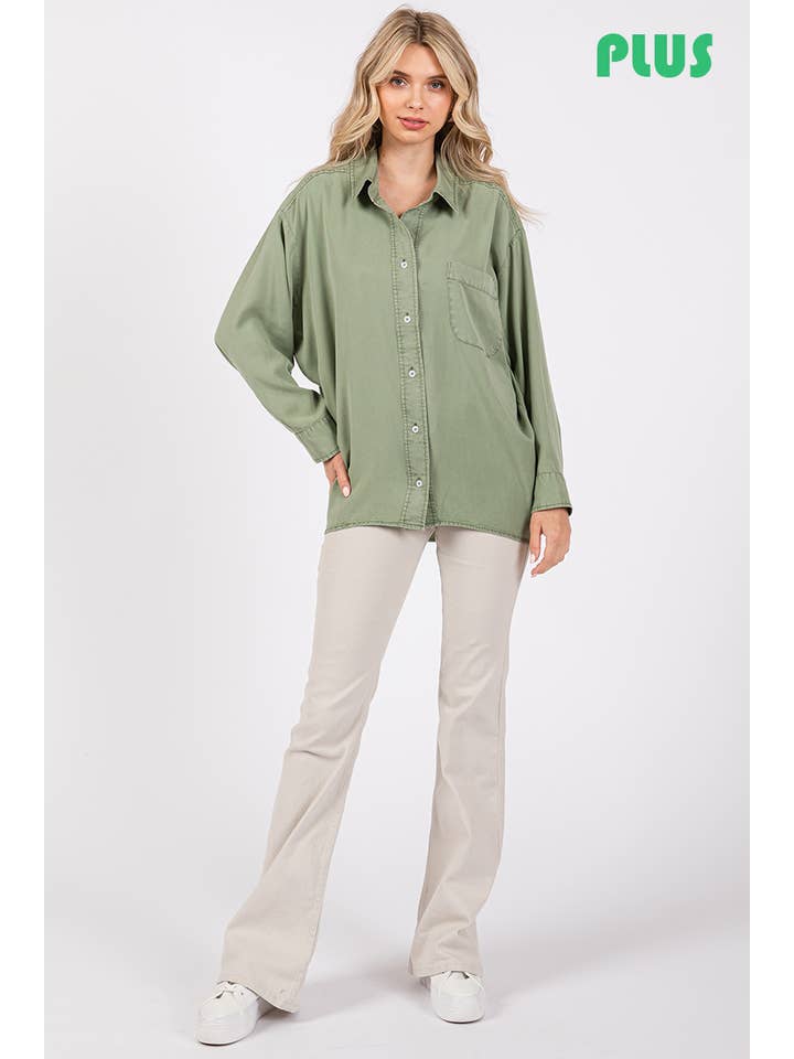 ZiA Apparel – Engroshandel Skjorte med buttondown – til kvinder – V-UDSKÆRING REVERSKRAVE PLUS SIZE SKJORTE6