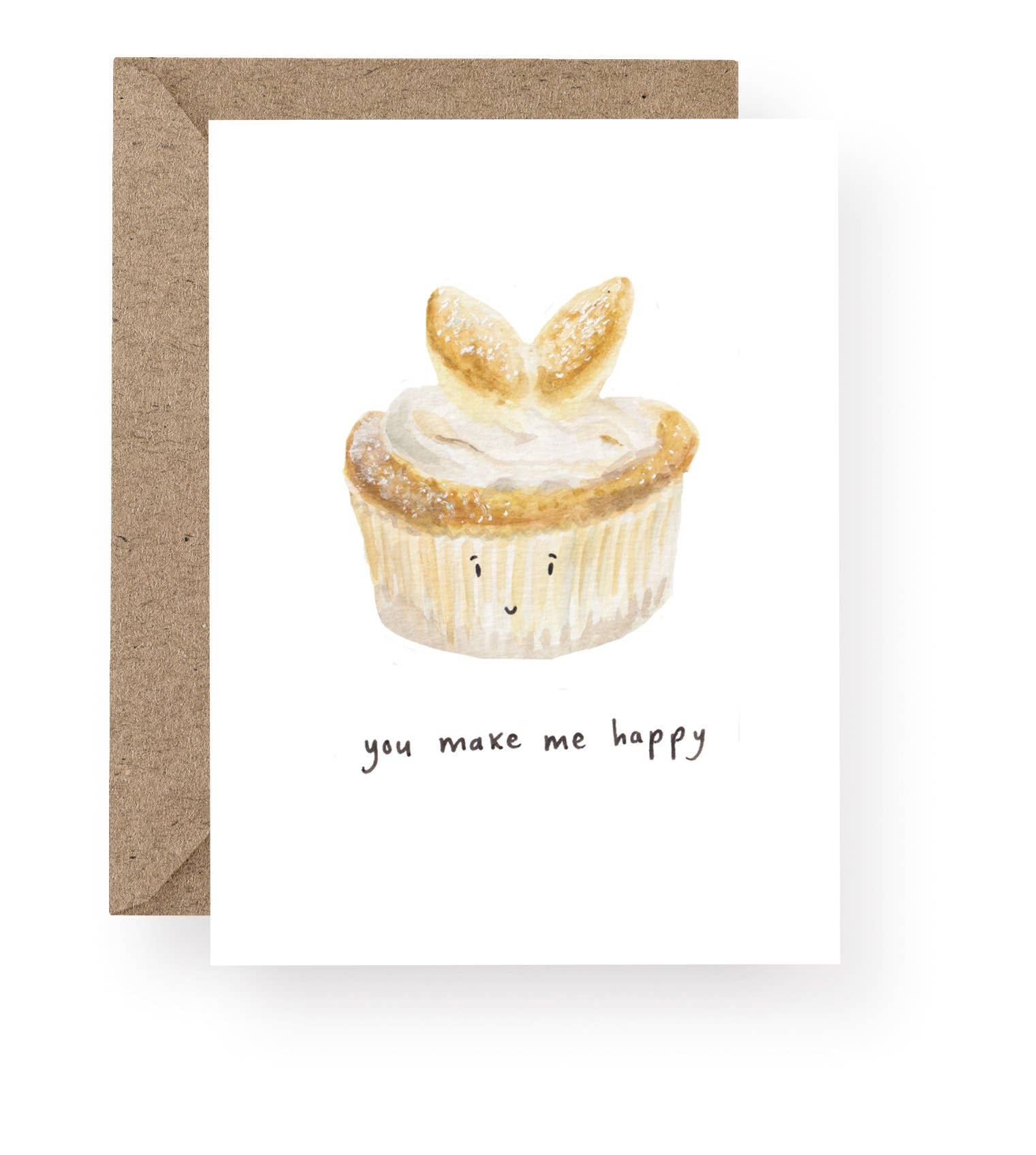 Western Sketch - Vente Cartes de déclaration d'amour - Carte de vœux Happy Cupcake WS3121