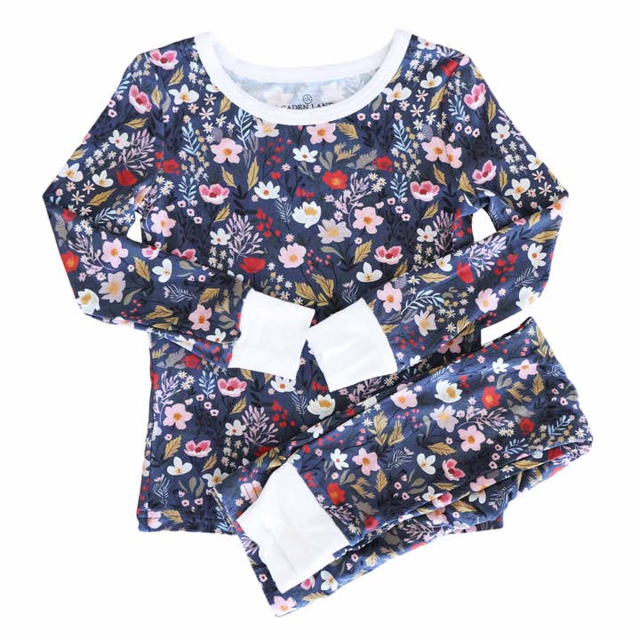 Caden Lane - Wholesale Sleepwear Set - Kids - Midnight Meadow Two Piece Pajama Set7