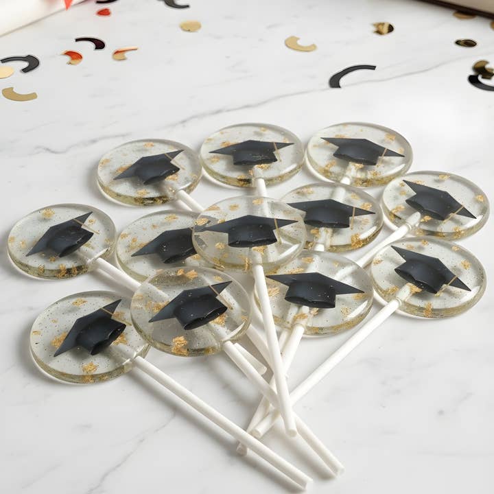 TheLollipopStudio - Wholesale Lollipop - Graduation Lollipops –Graduation Cap with Gold Lollipops3