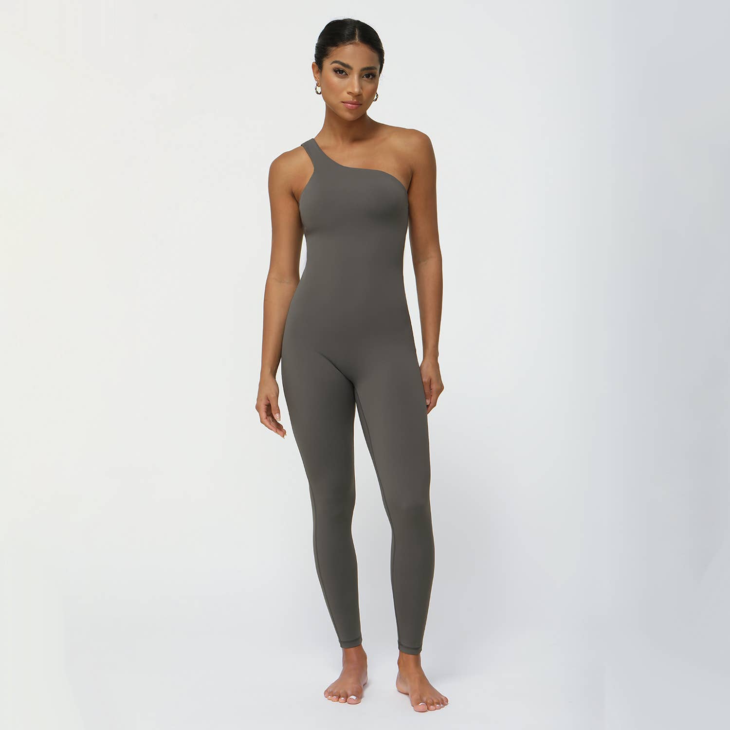 Sodalemon – wholesale Jumpsuit – Women's – Women Single Shoulder Fitness Padded Yoga Sport Jumpsuit4