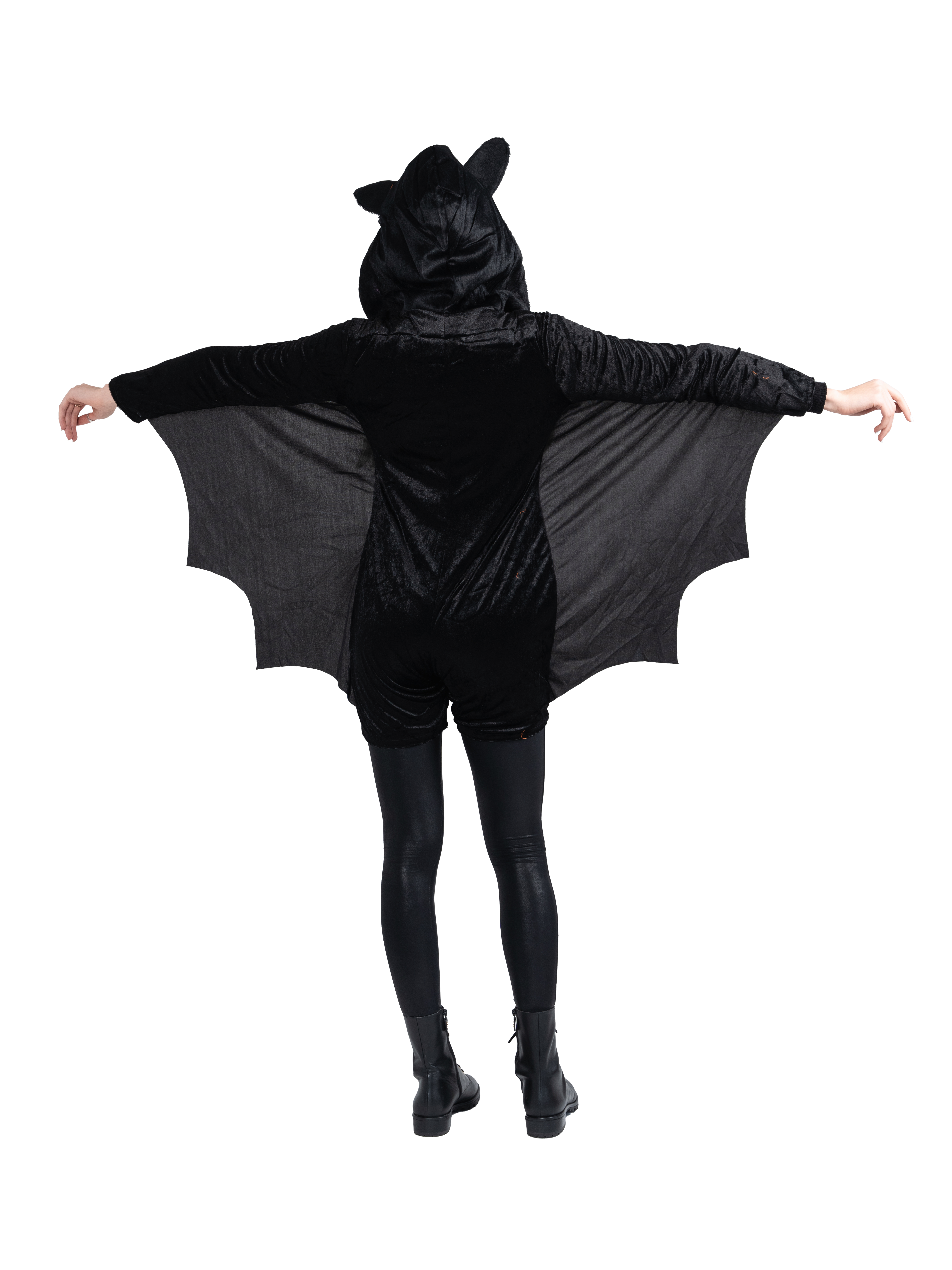 Dress Up America - Venta al por mayor Disfraz - Mujer - Disfraz de murciélago para adultos - Mono con capucha y alas1