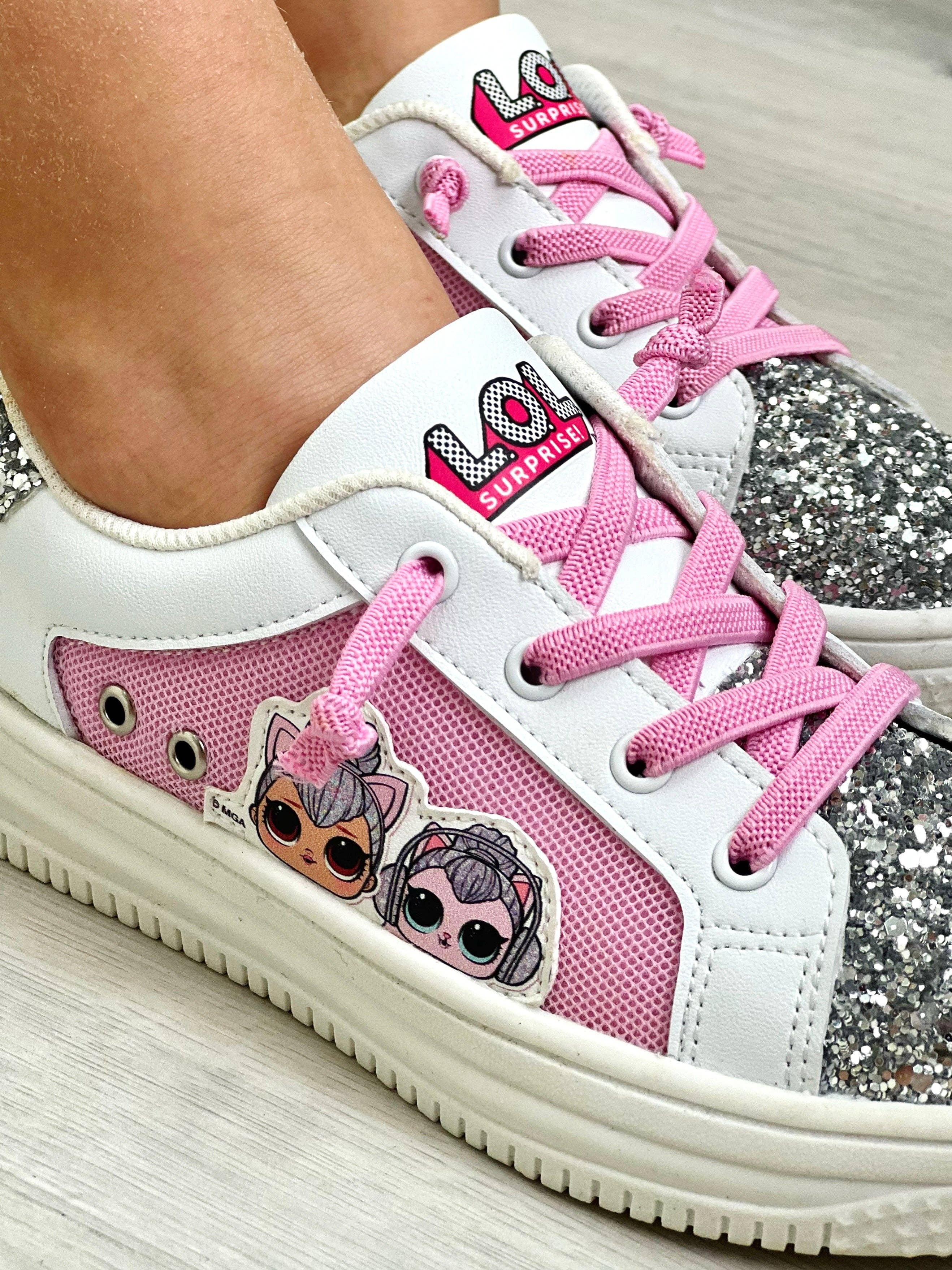 Rose UNE SURPRISE EN TOUT CAS ! Espadrilles à paillettes Kitty Queen et Pet en vente sur Faire2