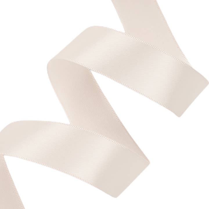 LA Ribbons Wholesale - Wholesale Ribbon - Gift Wrapping - 1" Double Face Satin Ribbon | Vanilla (813) | 100 Yard Roll3