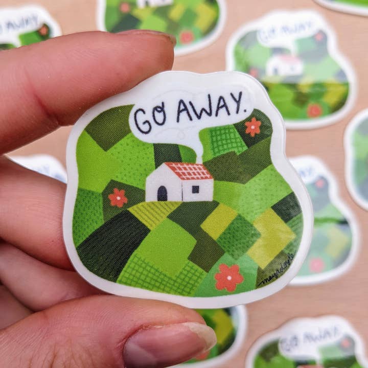 Mimo - Wholesale Sticker - Go Away -Clear Vinyl Sticker 1