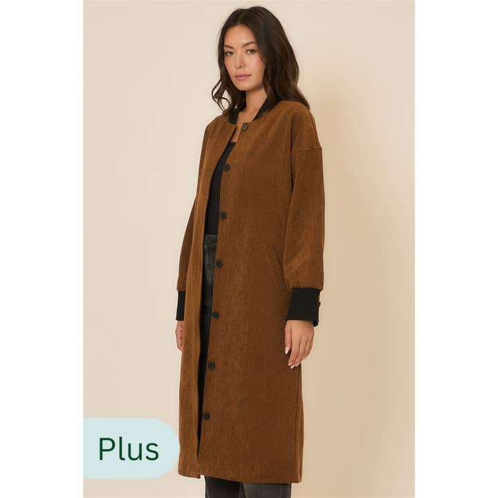Cozy Casual, Inc. - Wholesale Coat - Women's - Corduroy Button Up Long Coat 10
